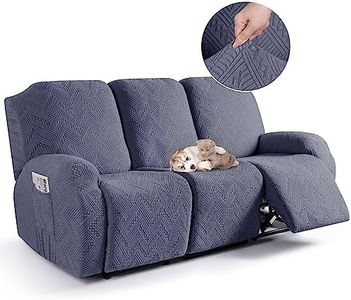 TAOCOCO Recliner Chair Cover, Stretch Sofa Cover 3 Seater With Arm Rest, Couch Cover Soft, Machine Washable Recliner Sofa Protector (Dark Grey, 3 seater)