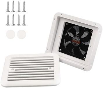 MaxEarn Abluftventilator Für Wohnwagen, Wohnmobil Dachventilator, Reversibler Max Air Belüftung für Dachlüfter mit Insektenschutzgitter, Geräuscharmer Lüfter Seitenabluftventilator (Weiß)