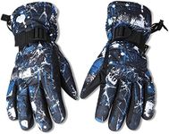 EGOGO Waterproof Windproof Warm Winter Insulated Lined Snow Gloves Skiing Snowboarding Gloves with Buckle for Men, Women, Boys and Girls E605-5 (Blue, M)