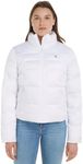 Calvin Klein Jeans Women's SHORT FITTED JACKET J20J222583 Padded, Bright White, XS