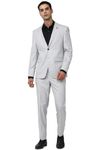 Peter England Men's Polyester Blend Two Piece Suit (PISUWNSPA28449_Grey