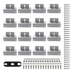 KLLsmDesign 4 Set Solar Panel Mounting Z Brackets Kit with Nuts and Bolts, for House Apartment Roof, Wall Top and Other Off Gird Installation, A Set of 4 Units