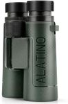 Alatino 12x42 High Powered Binoculars with Harness, Optical Solution Features Bak-4 Prisms & FMC Lens for Bird Watching, Hunting, Extended Travel and Cruise (Green)