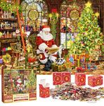 Rhybor 2024 Christmas Advent Calendar Jigsaw Puzzle 24 Parts 1008 Pieces Jigsaw Puzzle Birthday Gifts for Boys Girls Christmas Gifts For Adults And Kids