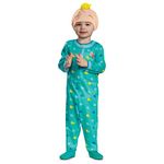 Cocomelon Toddler JJ Costume, Official Cocomelon Costume Pajama Outfit, Toddler Size (2T)