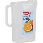 Décor Tellfresh 2L Water Jug with Pop Open Lid | Airtight Container | Graduated Measurement Markings Transparent