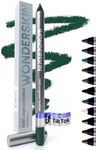 Wonderskin 1440 Longwear Green Eyeliner Pencil - Waterproof, Sharpenable Eyeliner Pencil and Smudge Proof Green Eye Liner Pencils (Pine)