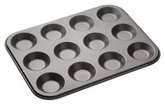 MasterClass 12 Hole Mince Pie Baking Tray with PFOA Non Stick, Robust 1mm Carbon Steel, 32 x 24cm Jam Tart Tin