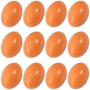 Azatemgo Chicken Eggs Fake Chicken Eggs Easter Eggs Set of Wooden Fake Eggs to Help Lay Chickens 12 Pcs