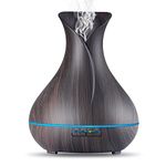 Pure Source India Ultrasonic Aroma Diffuser, Humidifier, Coming with 10ml Relaxing Aroma, 7 Changing Led Light Colors, 400ml, Black