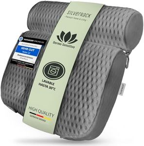 SilverRack Cojín de baño Blando [Gris 4D] - Almohada Cervical para bañera con ventosas como Accesorio de bañera - Cojín para bañera - Cojín de baño con Ajuste ergonómico