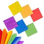 60 pcs Multicolor Paper Napkins - 25x25cm Rainbow Serviettes Party Napkins for Birthdays, Father's Day, Graduation and All Occasions, Multicolor Lunch Napkins