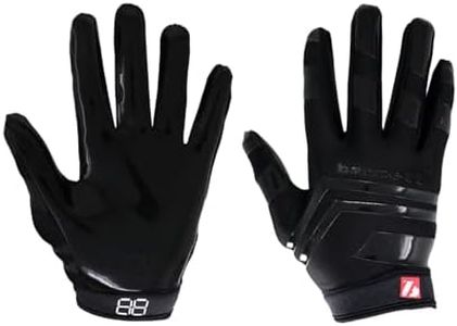 BARNETT FRG-03 - Guantes de Receptor de fútbol Americano, Color Negro (Talla XL)