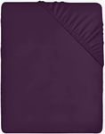 Utopia Bedding Fitted Sheet Small Double / 4ft, Purple - Deep Pocket 12 inch (30 cm) - Easy Care - Soft Brushed Microfibre Fabric - Shrinkage and Fade Resistant - Bottom Sheet