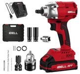 IBELL One Power Series Cordless Impact Wrench BW20-32, 20V Brushless Motor, 300Nm Torque with 2Ah Battery & Charger + BMC BOX, 12 Months Warranty