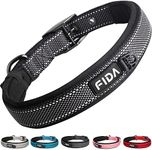 Fida Padded Dog Collar, Metal Belt 