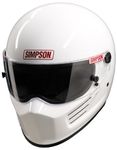 SIMPSON BANDIT HELMET SNELL SA2015 GLOSS WHITE M MEDIUM 58cm 7 1/4 MSA FIA M6 HANS 8859