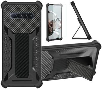 bojioderf Coque pour Xiaomi Black Shark 4 5g Coque Étui Case Cover Hybride [avec Protection d'écran en Verre trempé] [support magnétique Pliable] [givré résistant aux Empreintes digitales] Noir