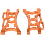 Tbest Rear Upper Arm, 2pcs Durable Aluminum Alloy Upgrade Parts for 1/5 HPI Racing Car Baja RC Vehicle(Orange)