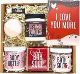 WAX & WIT Gifts for Mom, Luxury Spa Set for Mom: Heartfelt Mother's Day & Birthday Pampering Kit | Handcrafted 7-Piece Relaxation Set from Daughter, Son - Mom Birthday Gifts, Mothers Day Gifts