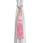 GOYTEX Polyester Curtain Tie Back Home Decorative Tassel Rope Tiebacks for Home Room Kitchen Door Window (12 Pcs, Baby Pink)