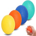 Miokycl Egg Shape Grip Balls,4pcs Stress Ball Fidget Toy,Stress Ball,Relieve Stress Silicone Exercise Grip Balls for Arthritis Hand, Finger,Grip Strengthening and Stress Relief