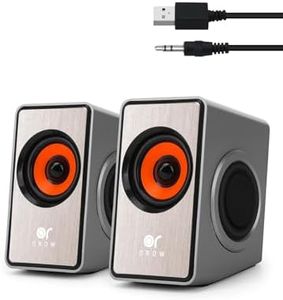 OROW Casse PC,12W Altoparlanti per computer,Mini Altoparlanti PC Stereo Sound,Altoparlante USB,3,5 mm jack,(Argenteo)