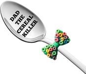 Gift for Dad Laser Engraved Cereal Killer Spoon - Funny Dad Christmas Gift - Pragmatic Gifts for Dad Who Wants Nothing - Real Deal for Cereal Lover - Dad Gift It's Most Important on Christmas