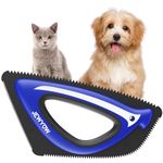 Pet Hair Remover for Car Detailing Supplies, Mini Triangle Hair Remover for Carpet, Couch, Furniture, Clothes heldhold Reusable Pet Hair Remover Tool for Dog Cat (Blue)