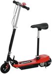 HOMCOM Foldable Ride on Powered Scooter, 120W Motor, with Warning Bell, 15km/h Maximum Speed, Maximum Range 8 KM, for Ages 6-14 Years, Red