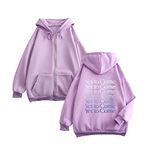 Yet to Come in BUSAN Hoodie, K-pop Concert Loose Purple Sweatshirt for Fans Thickened-S