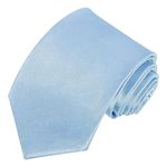 Men Ties Solid Color Neck Tie for Men Wedding Business Formal Neckties (Light Blue)