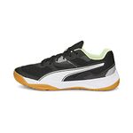 Puma Unisex-Adult Solarflash Ii Black-White-Fizzy Light-Gum Indoor Court Shoe - 8 UK (106882)