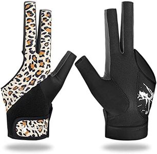 YFY Billiard Pool Gloves for Left Hand 3 Finger, Splicing Process, Snooker Cue Sport Glove Popular Sizes for Men & Women