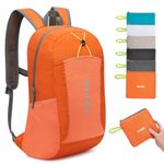 G4Free 24L Lightweight Packable Hiking Backpack Small Sport Travel Daypack Water Resistant for Women Men(Orange)