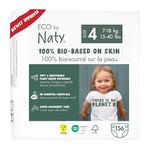 Eco by Naty Eco-Friendly Baby Diapers - 100% Plant-Based Materials on Skin, Soft, for Sensitive Skin & Super Absorbent (Size 4, 156 Count)