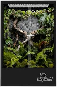 REPWILD 65 Gallon PVC Tall Reptile Terrarium, 24x18x36 Arboreal Enclosure