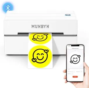 MUNBYN Bluetooth Thermal Label Printer, 130B Wireless 4x6 Shipping Label Printer for Shipping Packages Small Business Office or Home, Compatible with iPhone Android iPad Windows macOS Chrome Etsy eBay