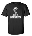 Ford Shelby Cobra Car Tee Shirt Adult Men's Short Sleeve Black - black - Medium