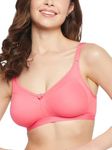 Clovia Women's Cotton Non-Padded Non-Wired Full Figure Multiway T-Shirt Bra (BR4003P22_Pink_36B)