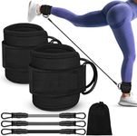 Leosportz Ankle Resistance Bands | Ankle Bands for Working Out with Cuffs | Leg Butt Training Workout Equipment for Kickbacks Hip Gluteus Training Exercises (Ankle Straps with Resistance Bands)