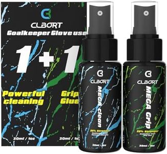 Clbort Goalkeeper Glove Spray Bundle, Contains MSDS Certified 30ml Goalkeeper Grip Spray + 30ml Goalkeeper Glove Wash & Prepare Spray