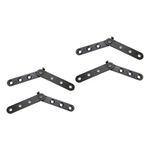 Wealrit 4 Pcs Pivot Hinge Door Pivot Hinges, 90 Degree Rotating Hinges Bronze Straight Hinge Drawer Window Door Fittings