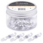 Wirefy 150 PCS Solder Seal Wire Connectors - Heat Shrink Solder Butt Connectors - Waterproof Solder Sleeves - Self Soldering Wire Connectors - White 26-24 AWG