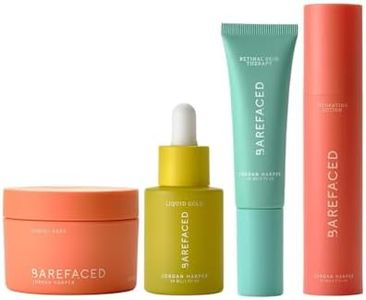 Barefaced Anti-Aging Bundle - Toning Pads, Liquid Gold, RetinAL, Hydrating Lotion - Brighten, Retexture, and Hydrate Skin