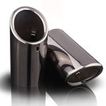 PolarLander Car Styling Stainless Steel Exhaust Muffler Tip Pipe Black