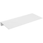 Danpoo Small Floating Shelf for Wall Storage, Mini Display Shelf for Collectibles, Metal Wall Shelf for Bathroom/Living Room/Kitchen/Bedroom(White, 8")