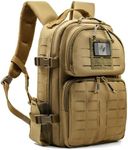 Tactical Backpack, 45L Military Backpack with Molle System, 3-Day Assault Bug Out Bag, Ideal Camping Trekking Hiking Backpack(Khaki)