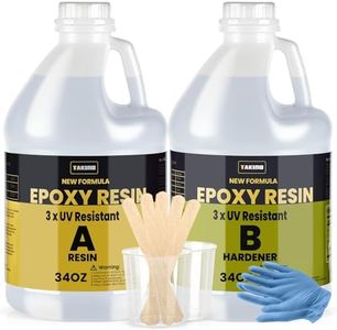 68OZ 3×UV Resistant Resin Epoxy Kit,No Bubble & Crystal Clear Epoxy Resin for Coating, Casting, Table Top,DIY, Bar Top, River Tables, Resin Art, Wood with All Accessories
