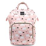 House of Quirk Baby Diaper Bag Maternity Backpack (Pink Bear)